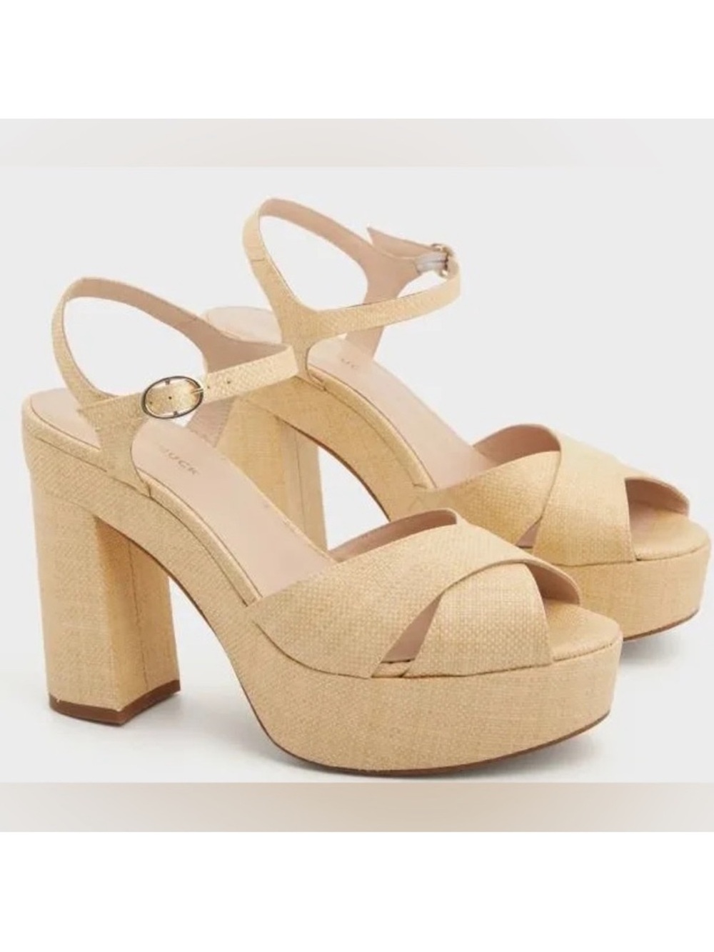 Tuckernuck Raffia Pippa Platform Heels Brand new!